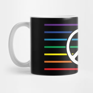 Rainbow Peace Sign Flag Symbol Mug